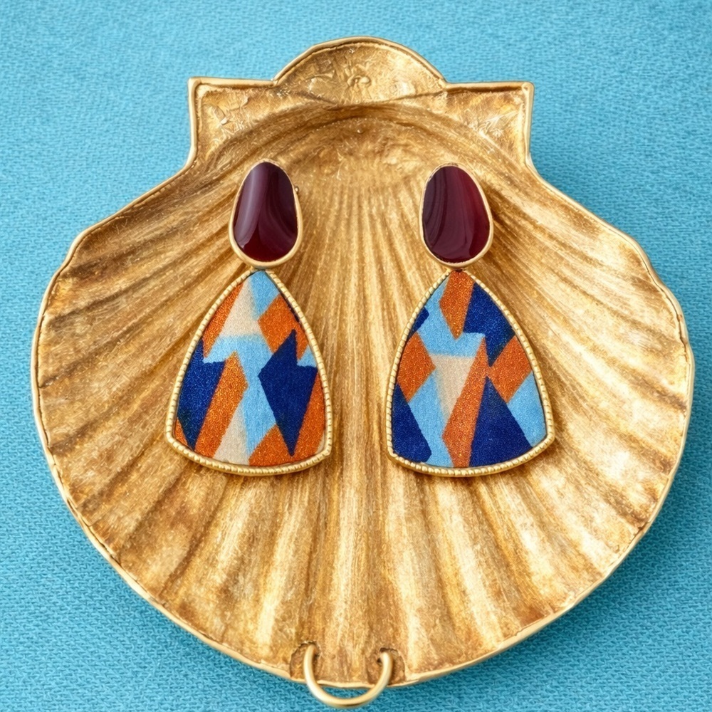 🆕Retro geometric drop earrings